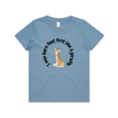 I Was Born Feet First Like a Giraffe Kid's TEE Thumbnail