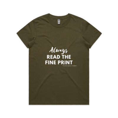 Always read the fine print (You have rights in childbirth) Awareness Tee Thumbnail